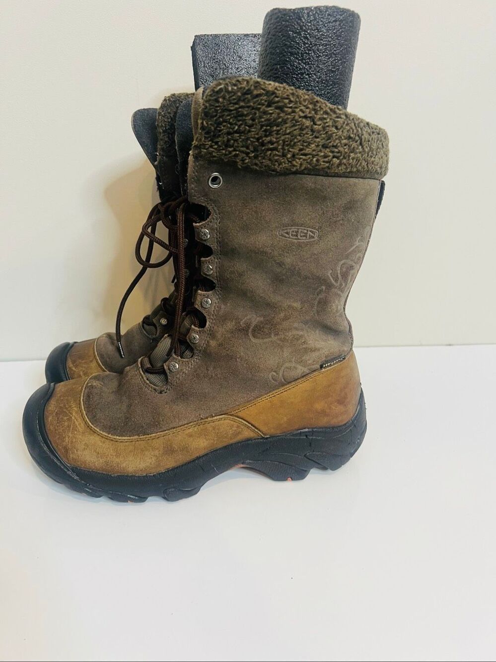 Keen Hoodoo II Suede Brown Leather Winter Snow boots Sz 9 Women's HIgh Lace Up B